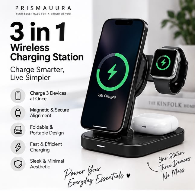 Prismauura™ MagniFold 3-in-1 Wireless Charge