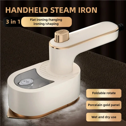 PRISMAURA™ 2-in-1 Mini Steam Iron – Portable Handheld Garment Steame