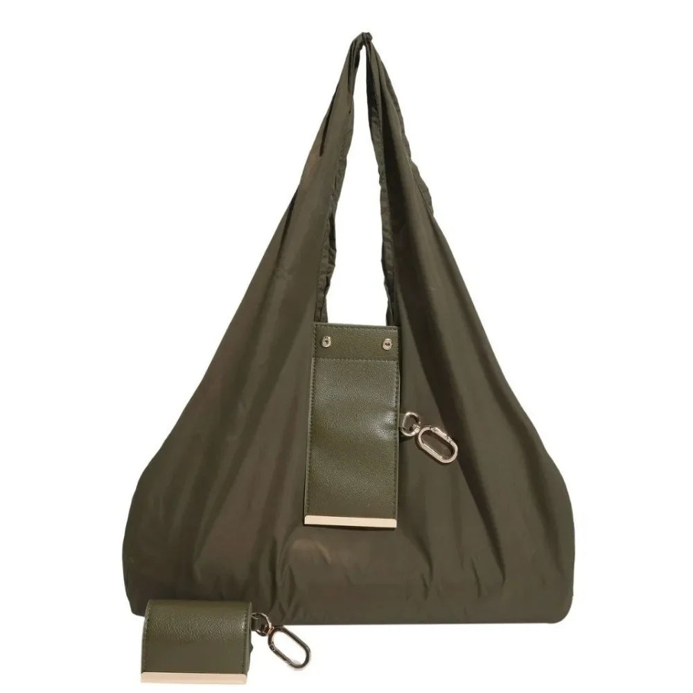 PRISMAURA™ Mini Keychain Tote Bag – Foldable, Lightweight & Expandable Reu