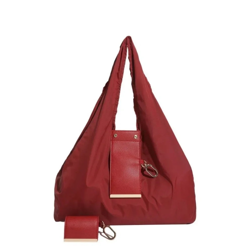 PRISMAURA™ Mini Keychain Tote Bag – Foldable, Lightweight & Expandable Reu