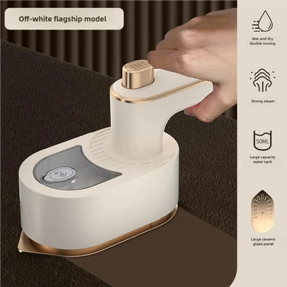PRISMAURA™ 2-in-1 Mini Steam Iron – Portable Handheld Garment Steame