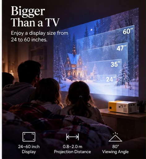 ✨ LumiNest™ Mini Projector – Your Cozy Cinema, Anywhere