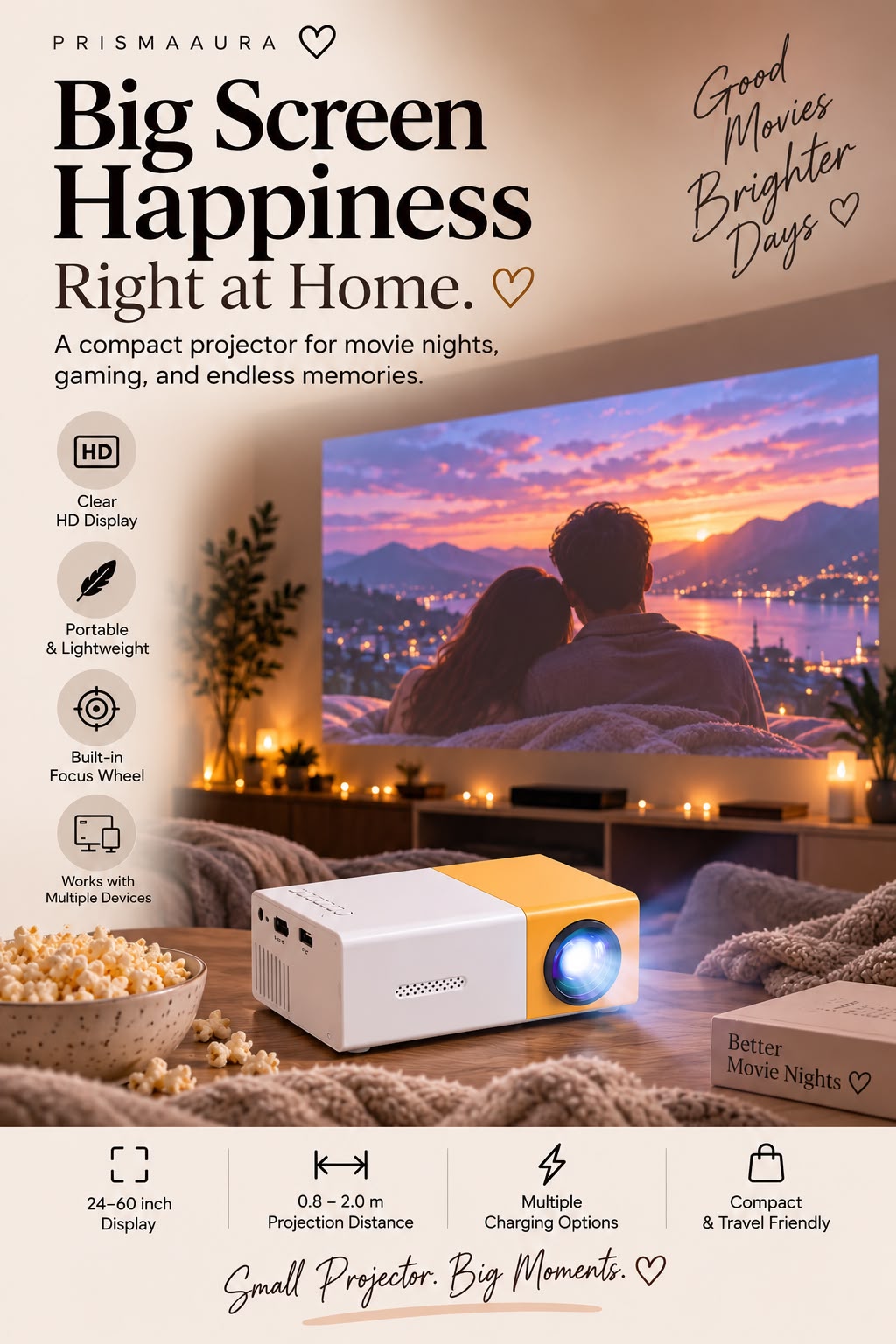 ✨ LumiNest™ Mini Projector – Your Cozy Cinema, Anywhere